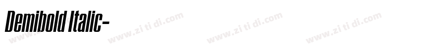 Demibold Italic字体转换
